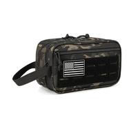 Borsa da bagno tattica per gli uomini, borsa per l'igiene, strumento militare, borse molle, piccolo kit da toilette per gli uomini, kit da barba per gli uomini, borse da doccia da viaggio, Nero Cp