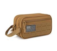 Borsa da bagno tattica per gli uomini, borsa per l'igiene, strumento militare, borse molle, piccolo kit da toilette per gli uomini, kit da barba per gli uomini, borse da doccia da viaggio, kaki