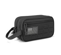 Borsa da bagno tattica per gli uomini, borsa per l'igiene, strumento militare, borse molle, piccolo kit da toilette per gli uomini, kit da barba per gli uomini, borse da doccia da viaggio, Nero