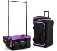Borsa da ballo con ruote e appendiabiti, borsone da competizione pieghevole da 71 cm con ruote silenziose per saggi e viaggi