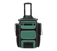 Borsa da baseball con ruote, scomparto per scarpe, antiurto, impermeabile, borsone per attrezzatura da softball, trolley per giocatori, 36 x 25 x 60 cm, verde