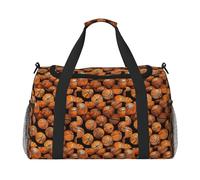 Borsa da basket con stampa arancione elegante pieghevole con cerniera impermeabile per le gite del fine settimana