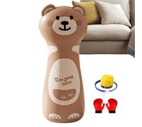 Borsa da battito gonfiabile per | Attrezzatura da boxe per 119 cm con guanti e pompa,Borsa da sciopero Cartoon giocoso,per Esercizio Sport Indoor Outdoor Palestra