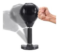 Borsa da boxe da tavolo, borsa da boxe con pompa - borsa da boxe domestica a ventosa, attrezzatura da boxe nera, forniture per l'allenamento divertenti per tavoli, lavoro, controsoffitti