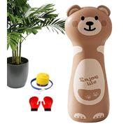 Borsa da boxe gonfiabile per 119 cm Borsa da boxe gonfiabile Junior con guanti e pompa | Colpo interno per bambini, per allenamento all'aperto, esercizio sportivo intrattenimento
