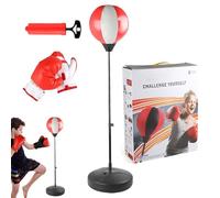 Borsa da boxe per - borsa da boxe e guanti, set di borse da boxe giocattolo | borsa da boxe sportiva autoportante, borsa da battito regolabile con supporto, borsa da boxe MMA Karate Taekwo