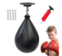 Borsa da Boxe - Set di Boxe Speedbag | Sacco Velocità Boxe, Borsa Velocità Pendente a Pera, Borsa Velocità Pendente in Pelle PU, Sfera girevole