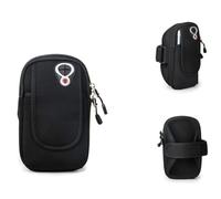 Borsa da Braccio per Cellulare, Sbr Nero, Elastica Regolabile per Corsa | Due Tasche Laterali e Scomparto Principale, Passacavo Integrato, per Allenamento, Bici e Palestra