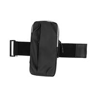 Borsa da braccio per telefono da corsa, impermeabile, regolabile, leggera, per sport e fitness, per uomini e donne, jogging, escursionismo, attività all'aperto, in fibra di (Nero)
