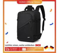 Borsa da cabina Kono 40x20x25 cm per zaino da viaggio Ryanair Under Seat, misura cabina 20L Nero Minimalista
