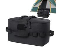 Borsa da campeggio, borsa per utensili, custodia impermeabile per contenitore, organizer con pieghevole all'aperto, scomparti multipli per stufa, contenitore, pentola, pentole e viaggi, dimensioni 34