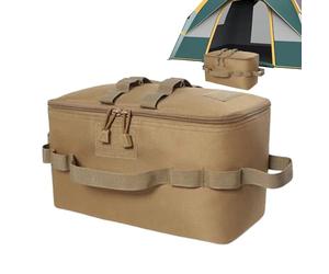 Borsa da campeggio, borsa per utensili, custodia impermeabile per contenitore, organizer con pieghevole all'aperto, scomparti multipli per stufa, contenitore, pentola, pentole e viaggi, dimensioni 34