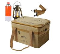 Borsa da campeggio da cucina, organizer da viaggio pieghevole, set da 36 litri, grande borsa multiuso con tavolo per avventure all'aperto, attrezzi per picnic, cibo, attrezzi, cachi, 42x31x26cm
