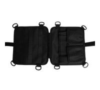 Borsa da campeggio, organizer per attrezzi da campeggio, con cinghie multiple, borsa per attrezzi da campeggio con tasche in rete, impermeabile, per campeggio, escursionismo, barbecue, picnic, Nero ,
