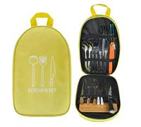 Borsa da campeggio per utensili da campeggio, borsa portatile per utensili da cucina, adatta per coltello, forchetta, cucchiaio, tagliere, coltello da chef, utensili da cucina, accessorio da campeggio