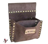 Borsa Da Carpentiere Mass Artigianale Extra Morbida Borchiata 3 Tasche
