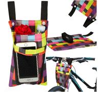 Borsa da ciclismo colorata da manubrio con supporto per telefono