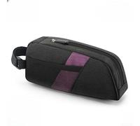 Borsa da ciclismo per bici da strada con tasche laterali in rete leggere e attacco sicuro per prestazioni costanti sulla bici (nero e viola)