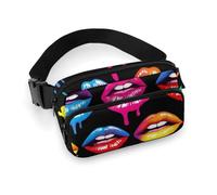 Borsa da cintura alla moda, piccola borsa, portatile con tracolla regolabile per donne e uomini LGBT, gay, omosessuali, lesbiche, arcobaleno, labbra, orgoglio