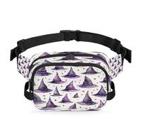 Borsa da cintura con cappello da strega viola, impermeabile, con tracolla, per donne e uomini, regalo di Natale