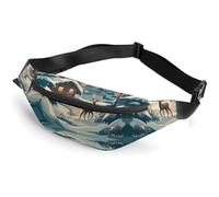 Borsa da cintura da cabina con cerniera per Natale, per corsa e allenamento