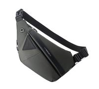 Borsa da cintura da campeggio borsa da petto grande capacità per gli uomini a prova di spruzzi sopra le borse a tracolla borsa a tracolla, Nero