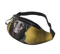 Borsa da cintura da donna alla moda, con tracolla, modello cane pastore nero, con tracolla regolabile