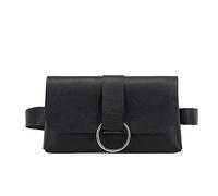 Borsa da cintura da donna, catena, borsa a tracolla, borsa a tracolla in nylon, Nero , Etichettalia unica