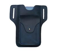 Borsa da cintura da uomo in pelle retrò da uomo in pelle ultra sottile borsa da cintura in pelle, Blu