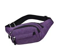 Borsa da cintura, da viaggio, borsa a banana per escursionismo, borsa a banana da viaggio, per shopping, passeggiata del cane, corsa, viola., Se référer au descriptif, riferimento alla