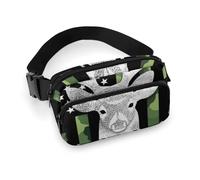 Borsa da cintura decorativa alla moda, piccola borsa, portatile con tracolla regolabile per attività all'aperto, allenamento, viaggi, mimetica casual, bandiera americana, caccia mimetica