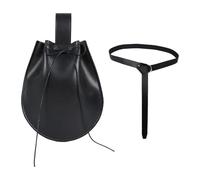 Borsa da cintura medievale per rinascimento in pelle, borsa per cintura portatile | sospetta di cracks vintage borsa da cintura cosplay marsupio da donna uomo borsa da rando, Black Fanny Pack Suit, Se