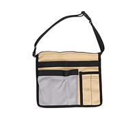 Borsa da cintura per attrezzi, cintura per attrezzi in tessuto Oxford leggera con molteplici tasche e fibbia resistente per il giardinaggio, l’arrampicata e i lavori all’aperto, in (Grigio + Kaki)