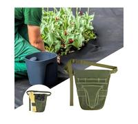 Borsa da cintura per attrezzi da giardino, in tela, con tasche multiple, impermeabile, portatile, per uomini e donne, forbici resistenti, per tosaerba, uso domestico (verde)