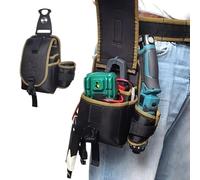 Borsa da cintura per attrezzi, impermeabile, per elettricisti, multitasche, per lavoro e progetti, organizer portatile per utensili, tasca per attrezzi resistente per cornici, edilizia