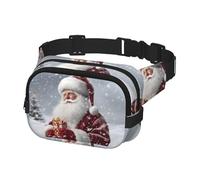 Borsa da cintura per donna e uomo, Borsa da cintura da cintura, Babbo Natale, neve, borse da vita con cinghie regolabili, borsa da viaggio a tracolla