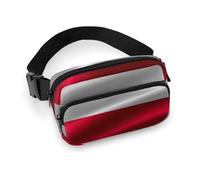 Borsa da cintura portatile da uomo, alla moda con tracolla regolabile e bandiera della Polonia