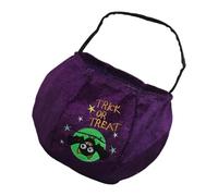 Borsa da collezione di zucca stagionale dal design di grande capacità, in velluto robusto, per feste, essenziale per riunioni di bambini, borsa da collezione di caramelle di grande capacità, Gufo