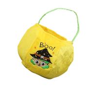 Borsa da collezione di zucca stagionale dal design di grande capacità, in velluto robusto, per feste, essenziale per riunioni di bambini, borsa da collezione di caramelle di grande capacità, Boo