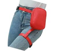 Borsa da coscia per motociclismo, con cinghia da gamba, per ciclismo, escursionismo, campeggio, borsa per imbracatura, Rosso, Bellezza di massa