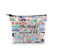 Borsa da crociera regalo da crociera borsa per le vacanze Oh Ship! Kit di sopravvivenza Borsa per il trucco da viaggio Accessori da crociera Amante della crociera Regalo per Cruiser, Borsa di