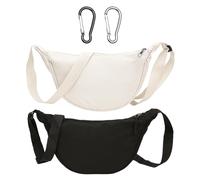 Borsa Da Croissant A 2 Pezzi, Carabinatore A 2 Pezzi, Semplice Colore Solido, Borsa Casual Alla Moda Per Donne, Uso Quotidiano, Cofano A Una Spalla.