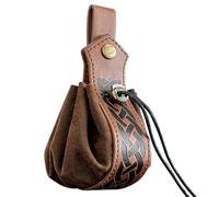 Borsa Da Dadi In Pelle - Sacchetto Classico In Cuscinetto In Pelle | Borsa Di Moneta Medievale Con Pelli Morbide E Chiusura Sicura | Cancelliere Con La Cintura Adatto Per Gli Fieri Del Rinas
