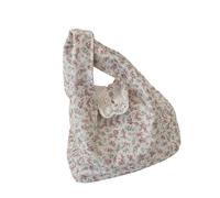 Borsa Da Decorata Con Fiori Dal Design A Nodo Interni Spaziosi Per Viaggi O Lavoro Borsa Riutilizzabile Motivo Floreale Alla