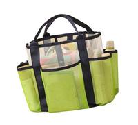 Borsa da doccia a doppio strato, borsa da spiaggia, organizer da bagno per viaggi, palestra, dormitori, spiaggia, doccia, articoli da toeletta, organizer da bagno con manico, Verde chiaro, Bellezza di