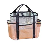 Borsa da doccia a doppio strato, borsa da spiaggia, organizer da bagno per viaggi, palestra, dormitori, spiaggia, doccia, articoli da toeletta, organizer da bagno con manico, A, Bellezza di massa