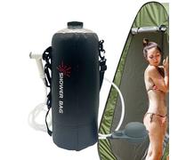 Borsa da doccia da campeggio - Docce da 79 pollici | Borsa in PVC - Doccia portatile pieghevole da 12 litri con tubo flessibile rimovibile e soffione regolabile per escursioni con lo zaino in spalla e