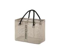 Borsa da doccia organizer da bagno portatile con manico in rete borsa da toilette per viaggi, palestra, dormitorio, bagno, Piccolo grigio.