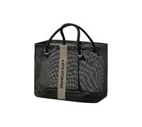 Borsa da doccia organizer da bagno portatile con manico in rete borsa da toilette per viaggi, palestra, dormitorio, bagno, Piccolo nero.