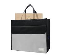 Borsa da documentazione tascabile A3 con manico, borsa portatile | Grandi sacchetti di stoccaggio per documenti, mappe, notizie, riviste, artisti e progetti - trasportando borsa con